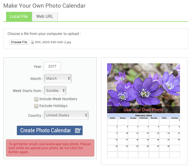 How can you create your own calendar using a computer?