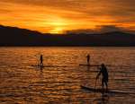 3rd Place Color Print -Paddle Boarding at Sunset - Frank Mullins