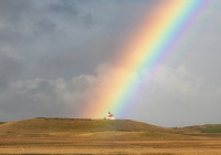 1st Place Color A Print Open – Rainbow On Icelandic Church by Dennis Goulet