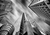 Black and White Print IOY, Time Passage Looking Up #1 by Mike Di Stefano Black and White Print IOY, Time Passage Looking Up #1 by Mike Di Stefano
