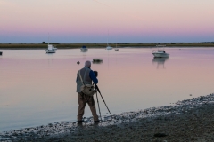 Ted shooting sunrise at Oyster River
